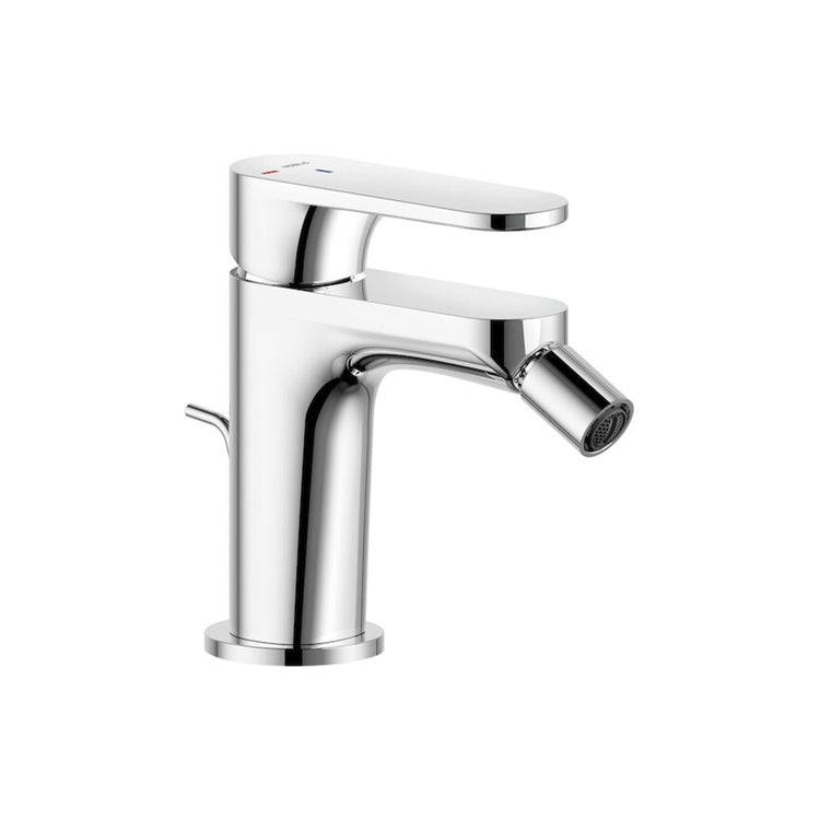 Nobili Einhand-Bidetmischer H. 13,5 T. 11,2 cm, energieeinsparend, Ablauf mit Snap-System, mit Energie- und Durchflussbegrenzer, schwenkbarer Strahl, Chromoberfläche YOYO YOE126119/1CR