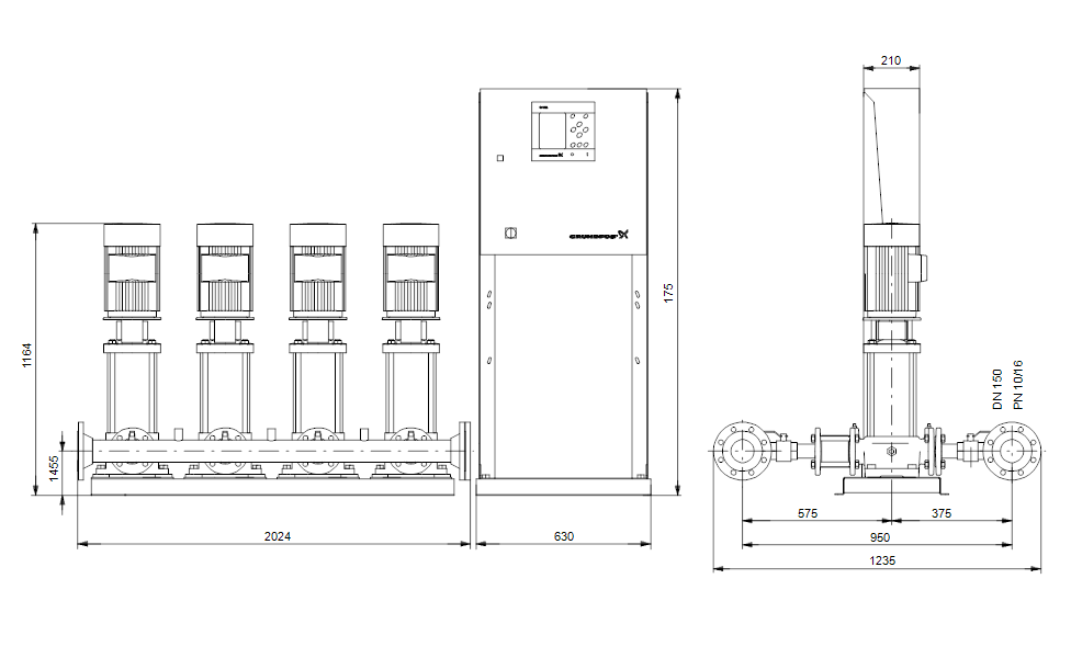 GRUNDFOS Druckerhöhungsanlage Hydro MPC-E 4 CRE32-4 Art. 96575801