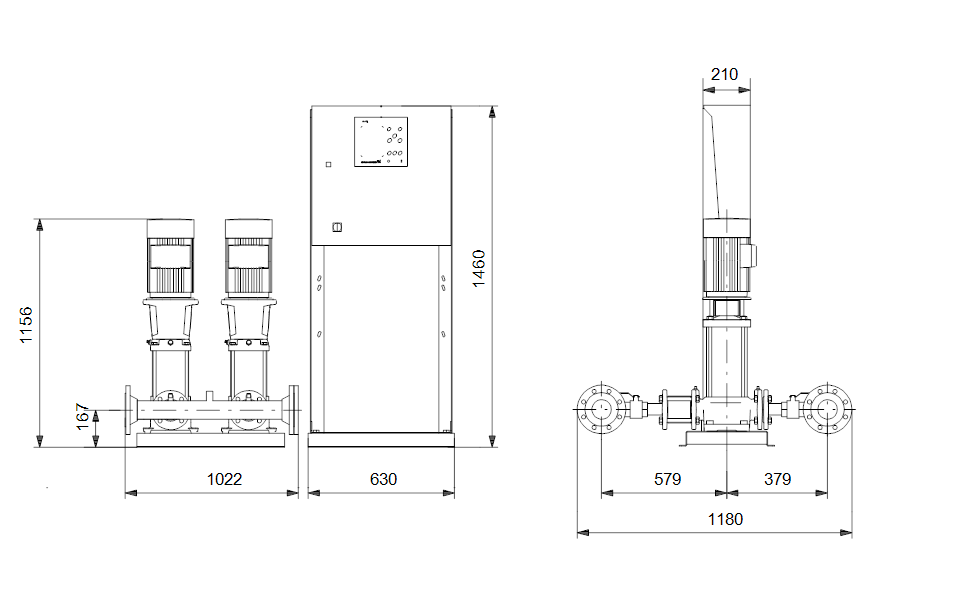 GRUNDFOS Druckerhöhungsanlage Hydro MPC-S 2 CR 32-4 Art. 91044119