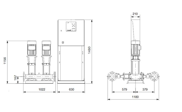 GRUNDFOS Druckerhöhungsanlage Hydro MPC-S 2 CR 32-4 Art. 91044119