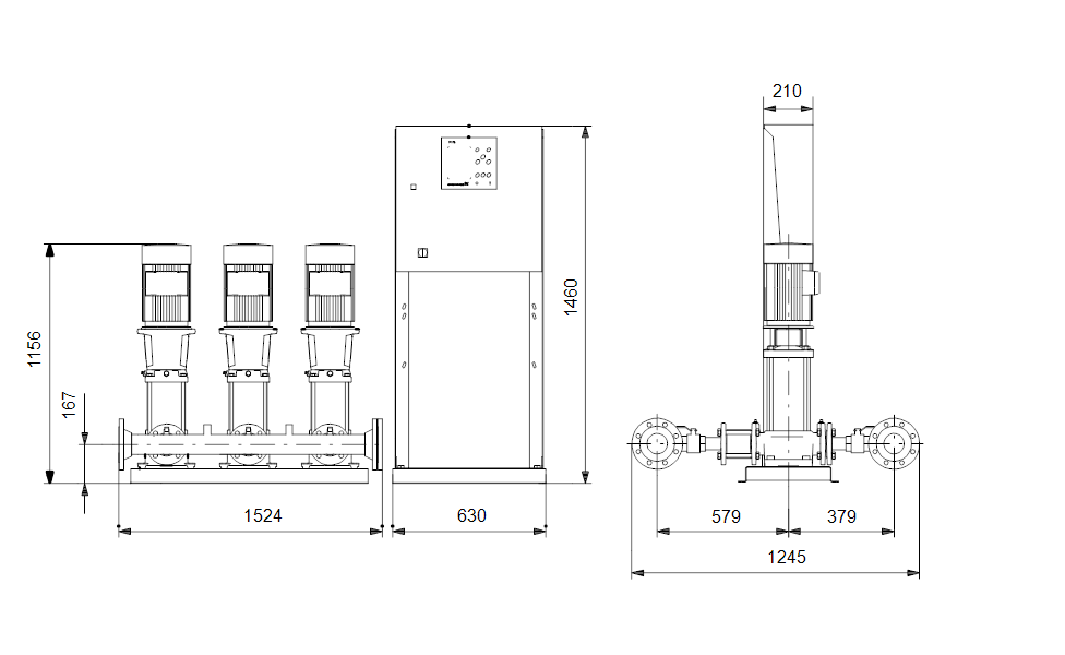 GRUNDFOS Druckerhöhungsanlage Hydro MPC-S 3 CR 32-4 Art. 96575873