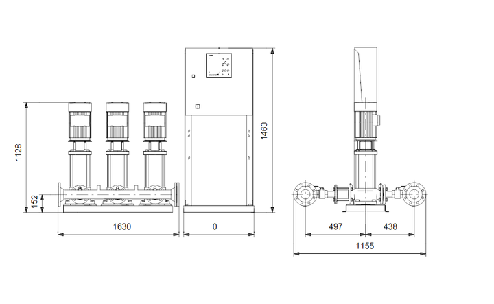 GRUNDFOS Druckerhöhungsanlage Hydro MPC-S 3 CRI 15-7 Art. 91044104