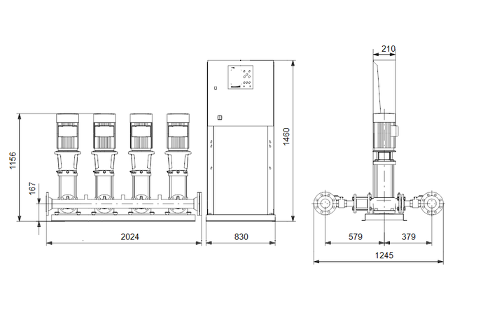 GRUNDFOS Druckerhöhungsanlage Hydro MPC-S 4 CR 32-4 Art. 91044120