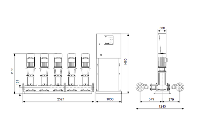 GRUNDFOS Druckerhöhungsanlage Hydro MPC-S 5 CR 32-4 Art. 91044121