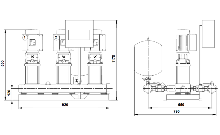 GRUNDFOS Druckerhöhungsanlage HYDRO MULTI-E 3 CRIE 3-5 Art. 96152324