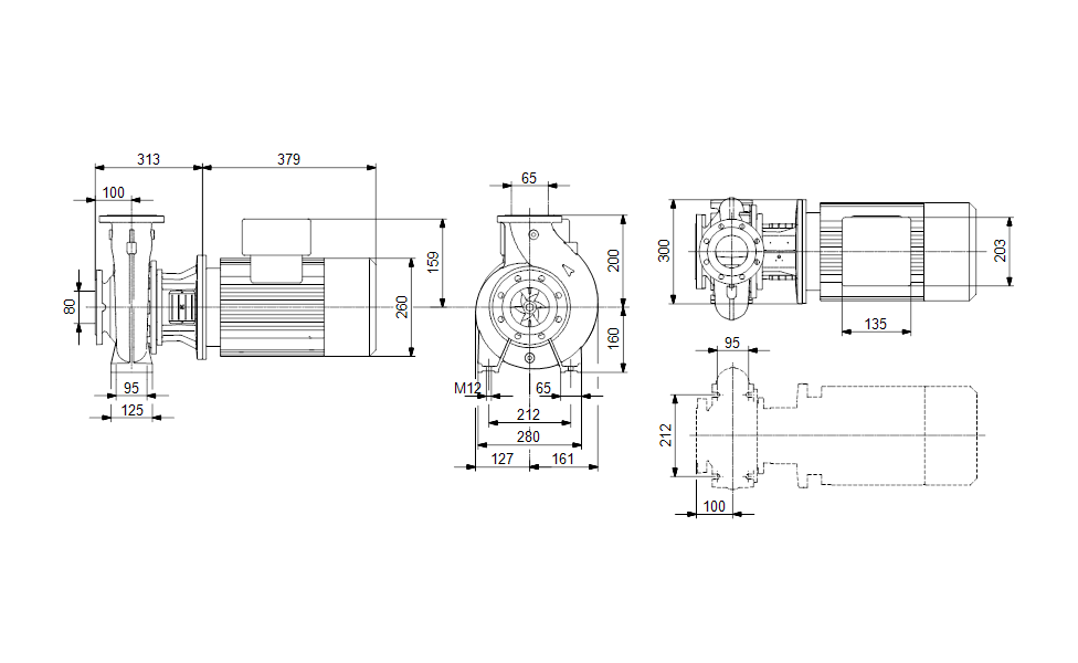 GRUNDFOS Eintauchpumpe Für Werkzeugmaschine MTB 65-160/171 Art. 96580750