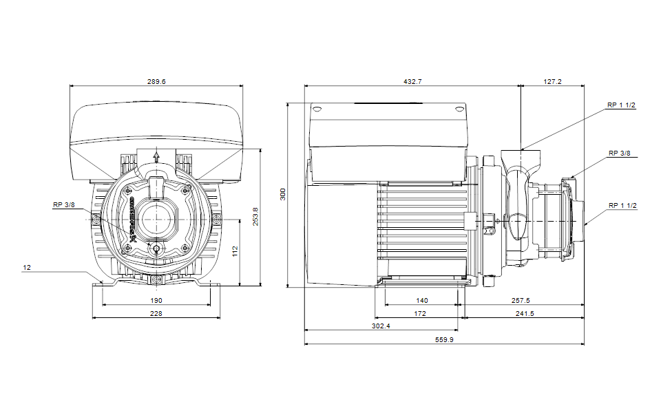 GRUNDFOS Mehrstufige Blockpumpe CME 10-3 A-R-A-E-AQQE Art. 97516742
