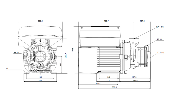 GRUNDFOS Mehrstufige Blockpumpe CME 10-3 A-R-A-E-AQQE Art. 97516742