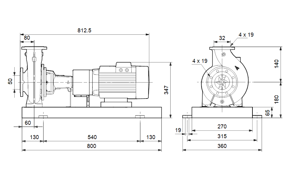 GRUNDFOS Normpumpe NKE 32-125.1/121 Art. 96600222