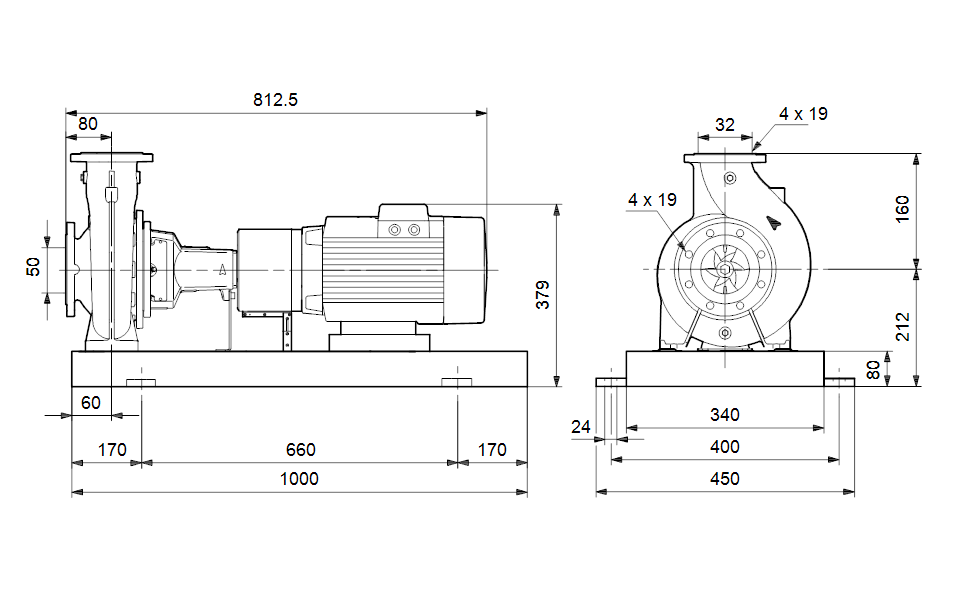 GRUNDFOS Normpumpe NKE 32-160.1/139 Art. 96600272