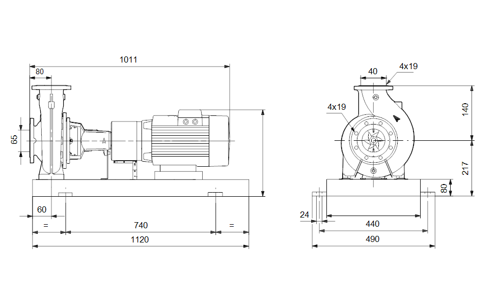 GRUNDFOS Normpumpe NKE 40-125/142 Art. 96600444