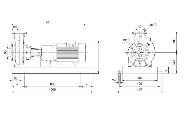 GRUNDFOS Normpumpe NKE 40-200/181 Art. 96600832