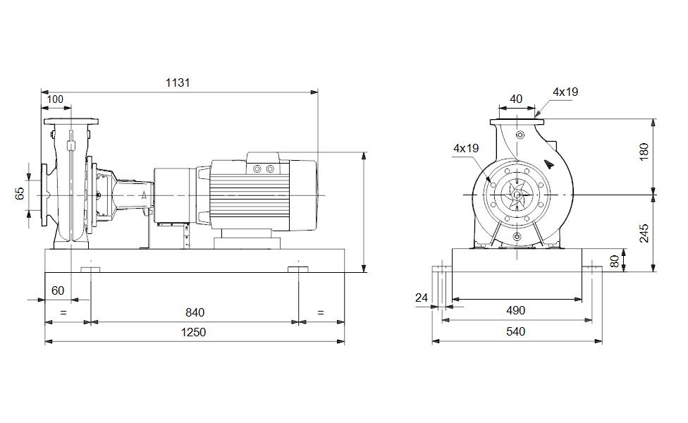 GRUNDFOS Normpumpe NKE 40-200/219 Art. 96600509