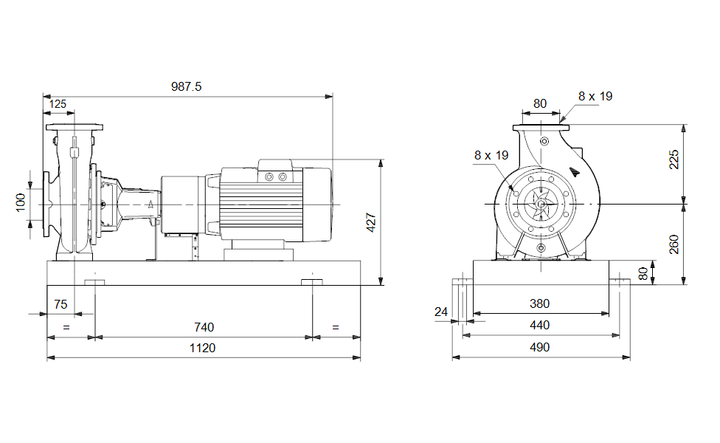 GRUNDFOS Normpumpe NKE 80-160/146 Art. 96601063