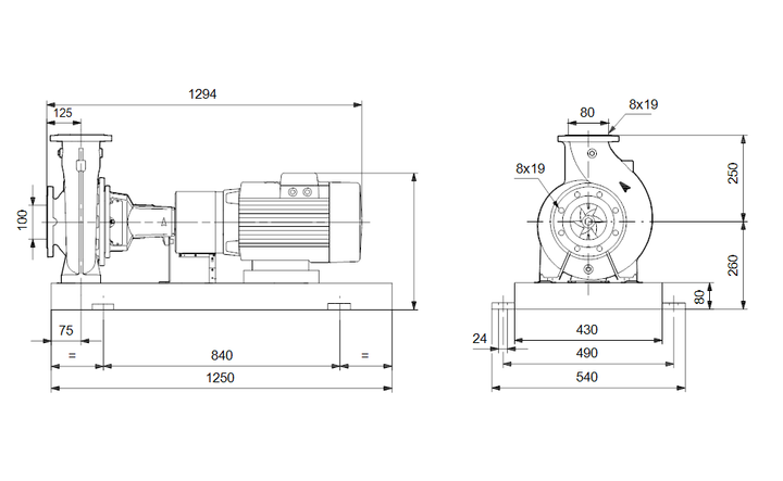 GRUNDFOS Normpumpe NKE 80-200/222 Art. 96632104