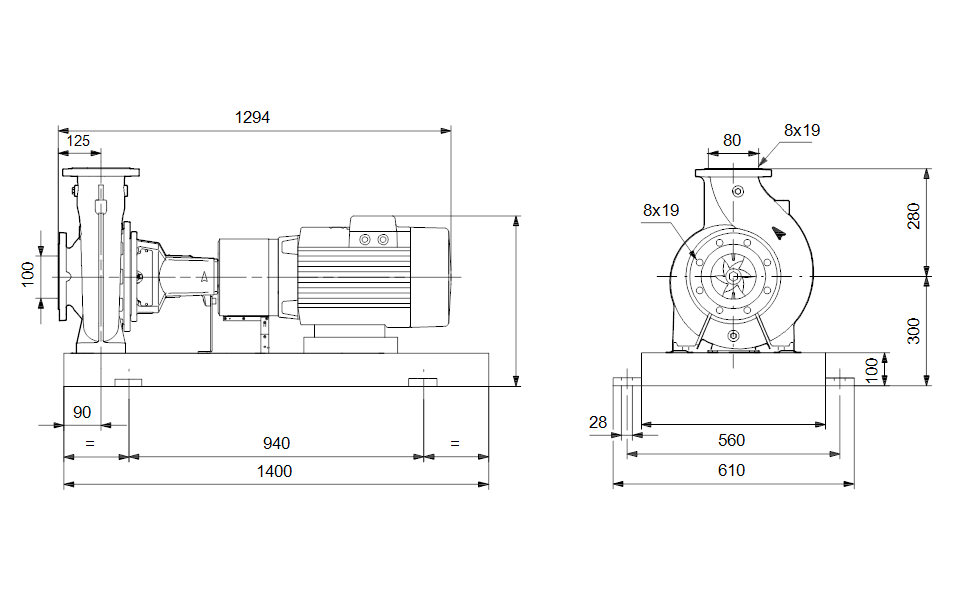 GRUNDFOS Normpumpe NKE 80-250/270 Art. 96601129