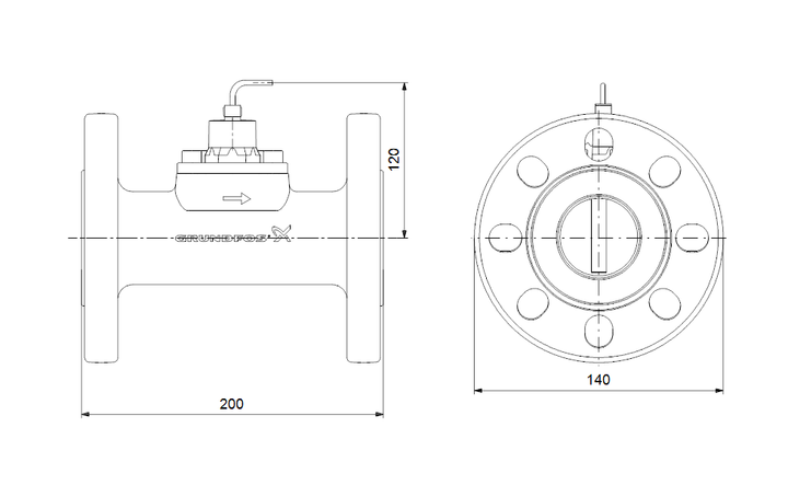 GRUNDFOS Sensore VFI/--0.3-6m/1/ C/M5.00-X/VG6/SG/30F/AC-1 Art. 97686128