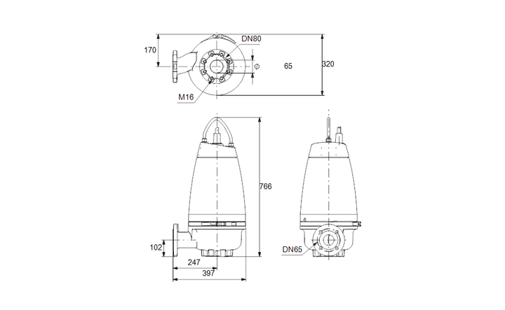 GRUNDFOS Tauchmotorpumpe SEV.65.65.30.A.2.50D Art. 96177654