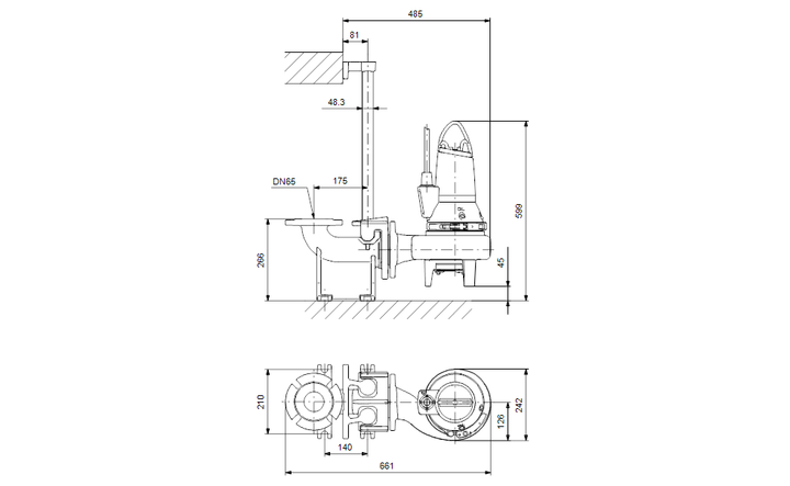 GRUNDFOS Tauchmotorpumpe SL1.50.65 .09.2.50B Art. 96106566