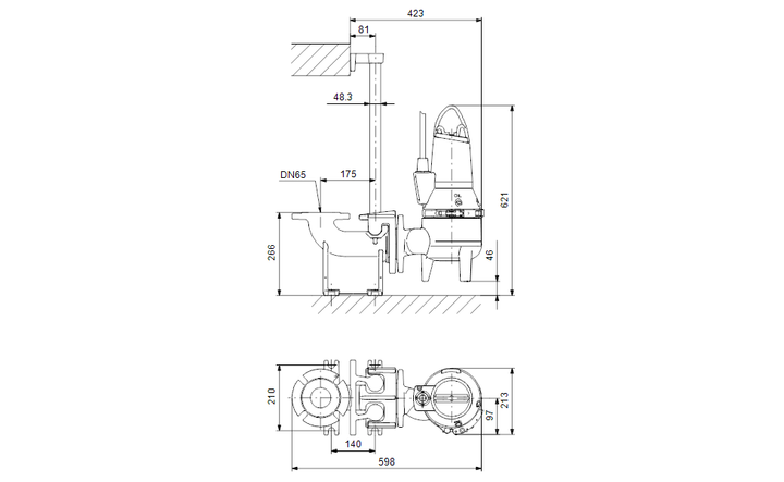 GRUNDFOS Tauchmotorpumpe SLV.65.65 .09.A.2.50B Art. 96115125