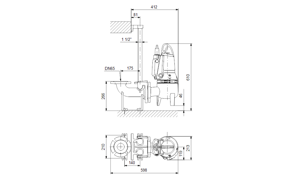 GRUNDFOS Tauchmotorpumpe SLV.65.65 .09.E.2.50B Art. 96878475