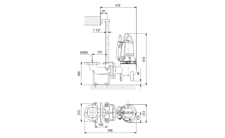 GRUNDFOS Tauchmotorpumpe SLV.65.65 .09.E.2.50B Art. 96878475