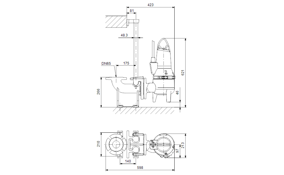 GRUNDFOS Tauchmotorpumpe SLV.65.65 .15.2.50B Art. 96104192
