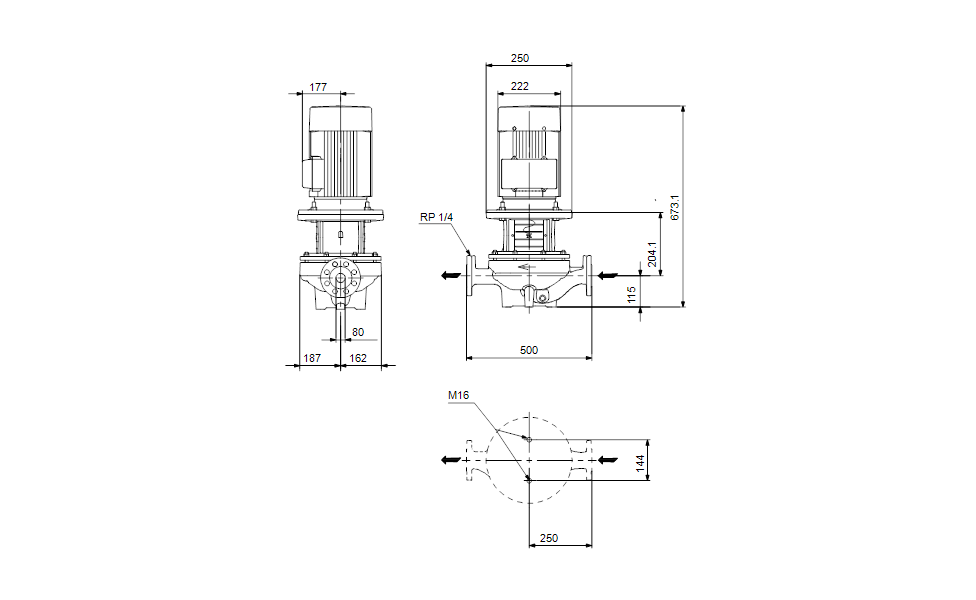 GRUNDFOS Einstufige Inlinepumpe TP 80-170/4 A-F-A-BAQE-KW3 Art. 96108839