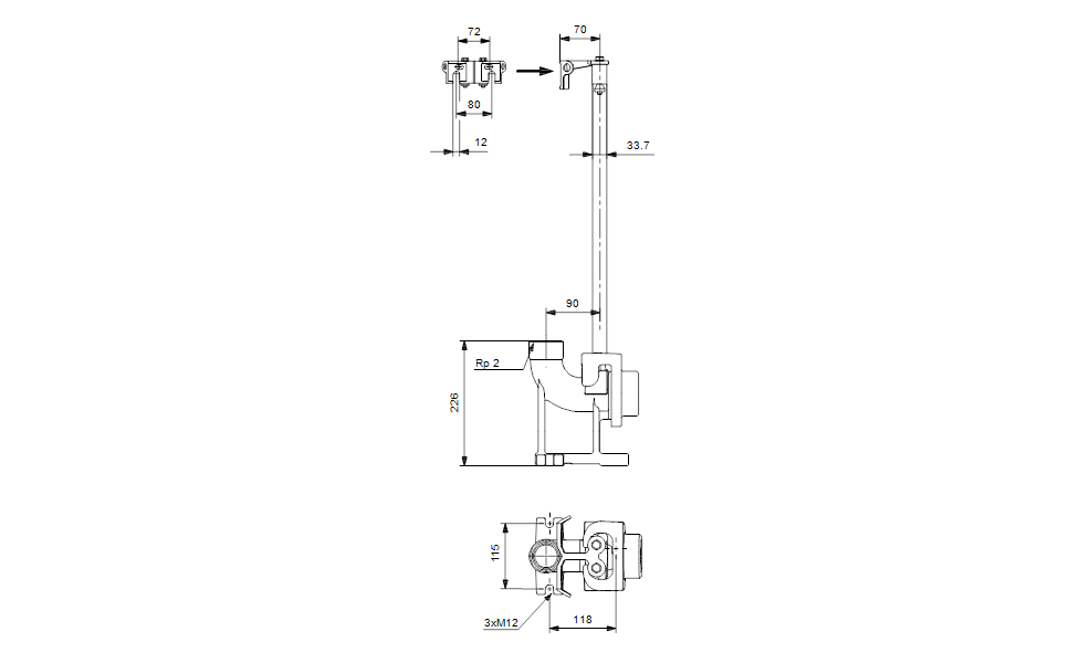 GRUNDFOS Zubehorfurabwasserpumpe Auto coupling set Nr. 97644486