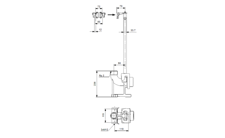 GRUNDFOS Zubehorfurabwasserpumpe Auto coupling set Nr. 97644486