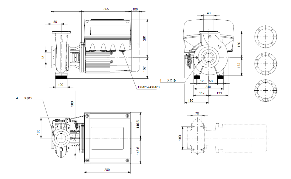 GRUNFOS Einstufige Blockpumpe NBE 40-160/158 ASASF2AESBQQELWB Nr. 99534503