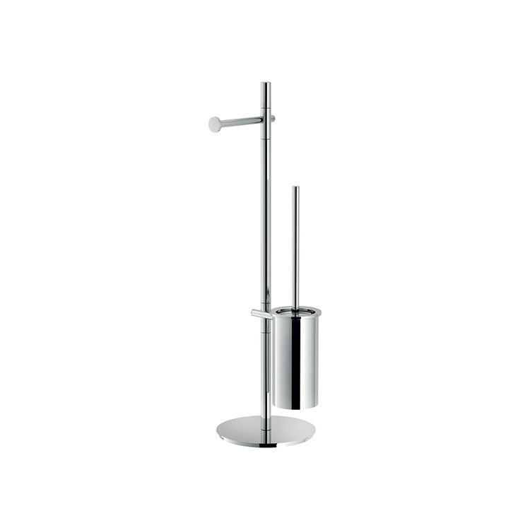 Nobili Nobile Säule WC-Bereich, bodenstehend, mit Bürstenhalter- und Toilettenpapierhalter-Set, Chrom-Finish ZEN ACPL92CR