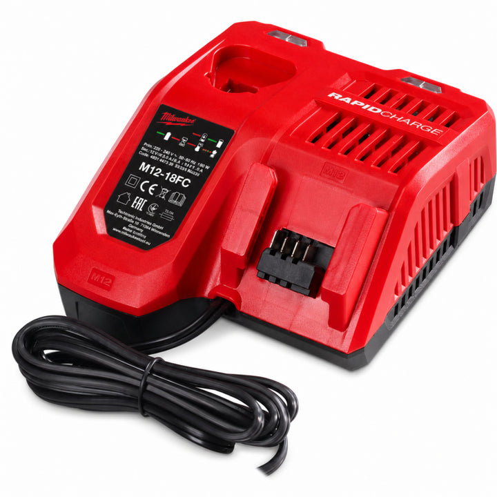Milwaukee M18 FVP5–801 Vakuumpumpe mit Ladegerät und Akku