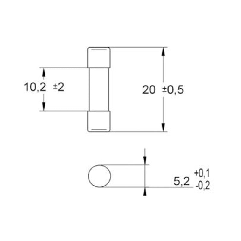 Italweber ITW 0100250 Sicherung 250 mA 250 V