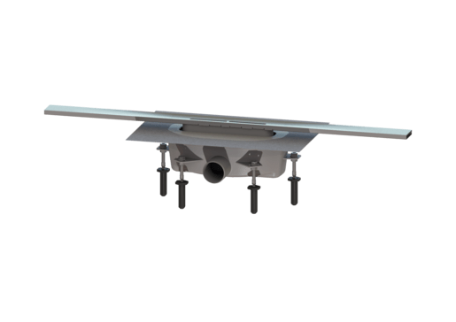 Duschrinne Linearis Infinity 90 L: 800 mm, DN 50, Edelstahl gebürstet