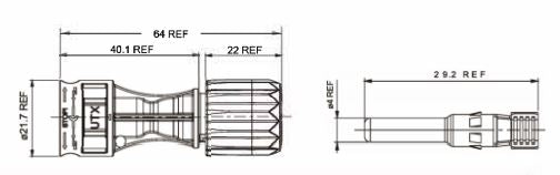 Amphenol - H4 PLUS-Anschluss 4,0 - 6,0 mm², Ø 5,0 - 7,8 mm