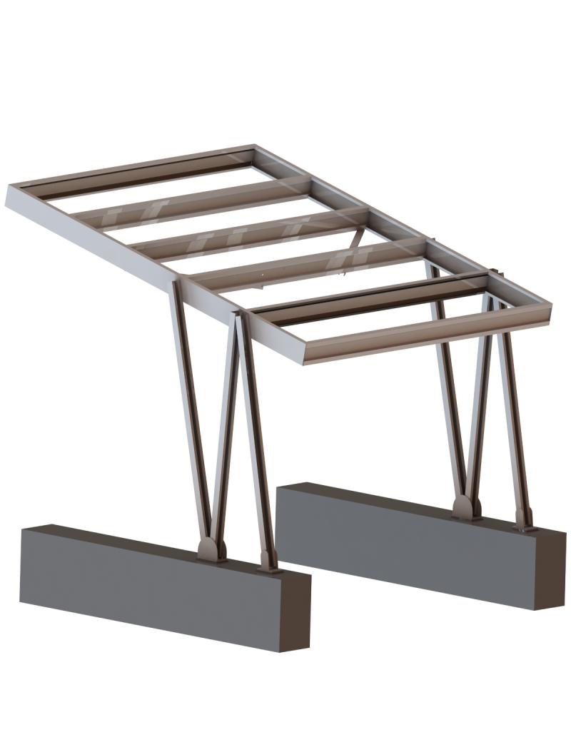 ALUMERO Photovoltaikunterstand Carport 36 Stellplätze