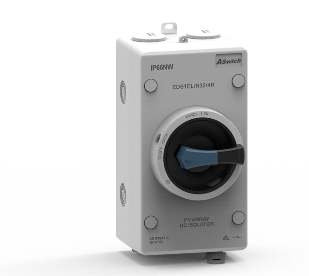 Aswich DC-Trenner 32A 1000V 4Pol (IP65)