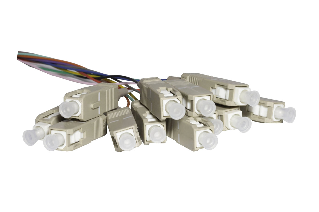 Emiter Pigtail MM OM2 SC / UPC 50/125, Easy Strip, 2m, 12 Stück, Bunt