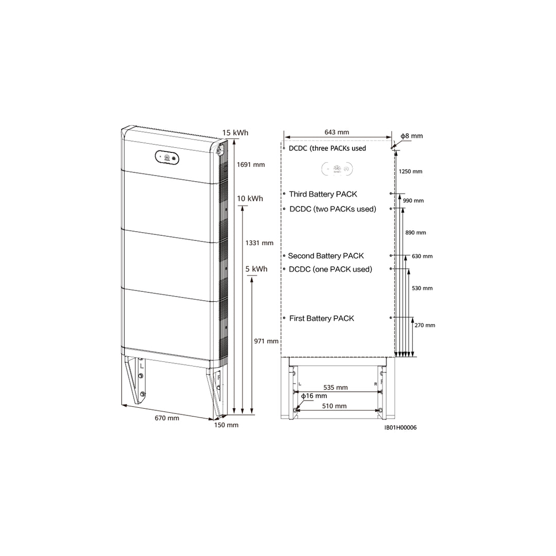 HUAWEI LUNA2000 Wandmontagehalterung