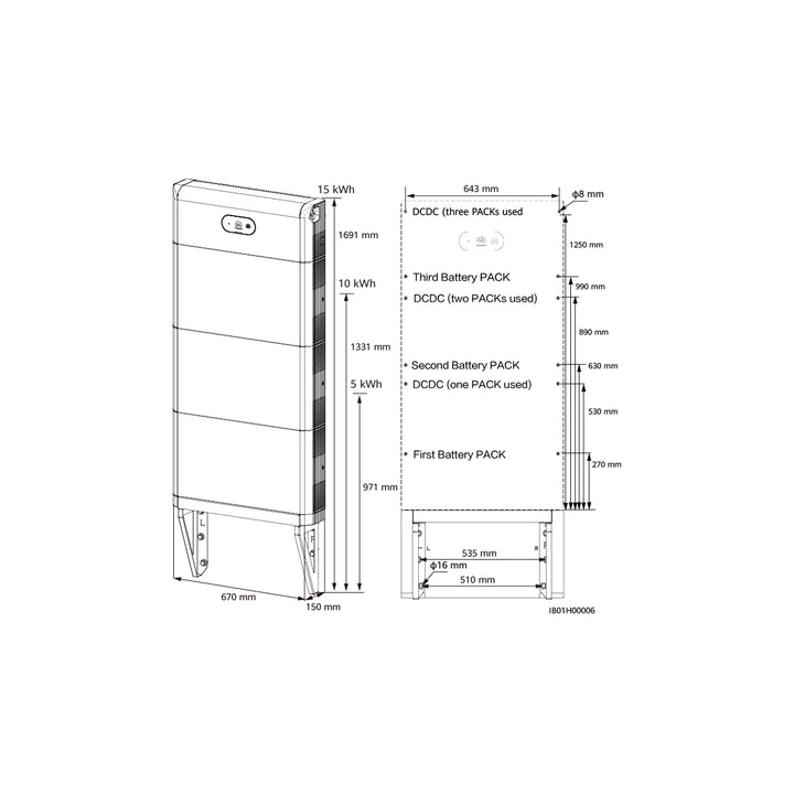 HUAWEI LUNA2000 Wandmontagehalterung