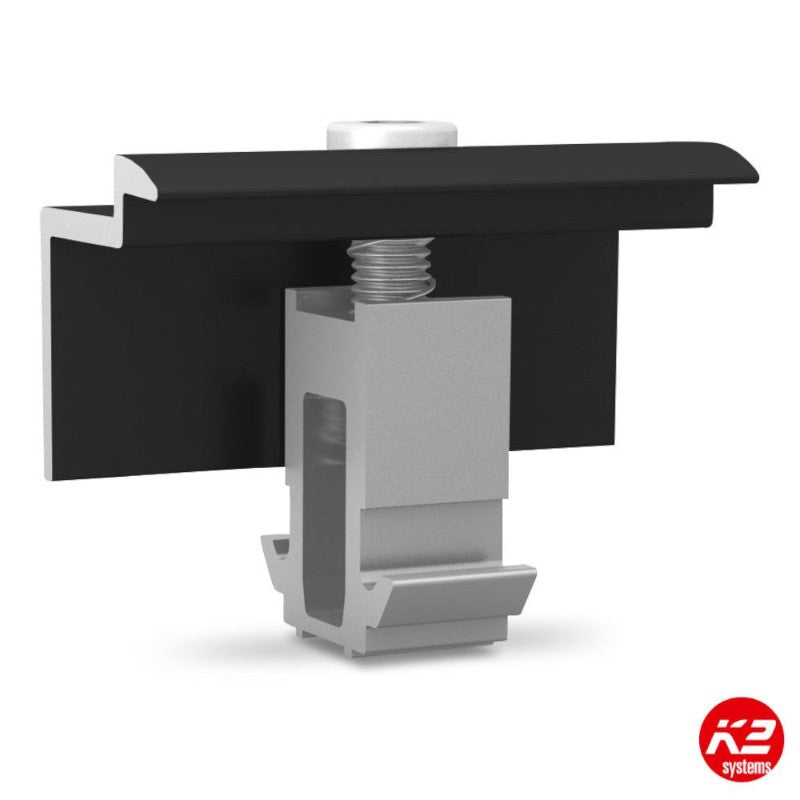K2 Systems Endklemme für Trapezschiene Schwarz