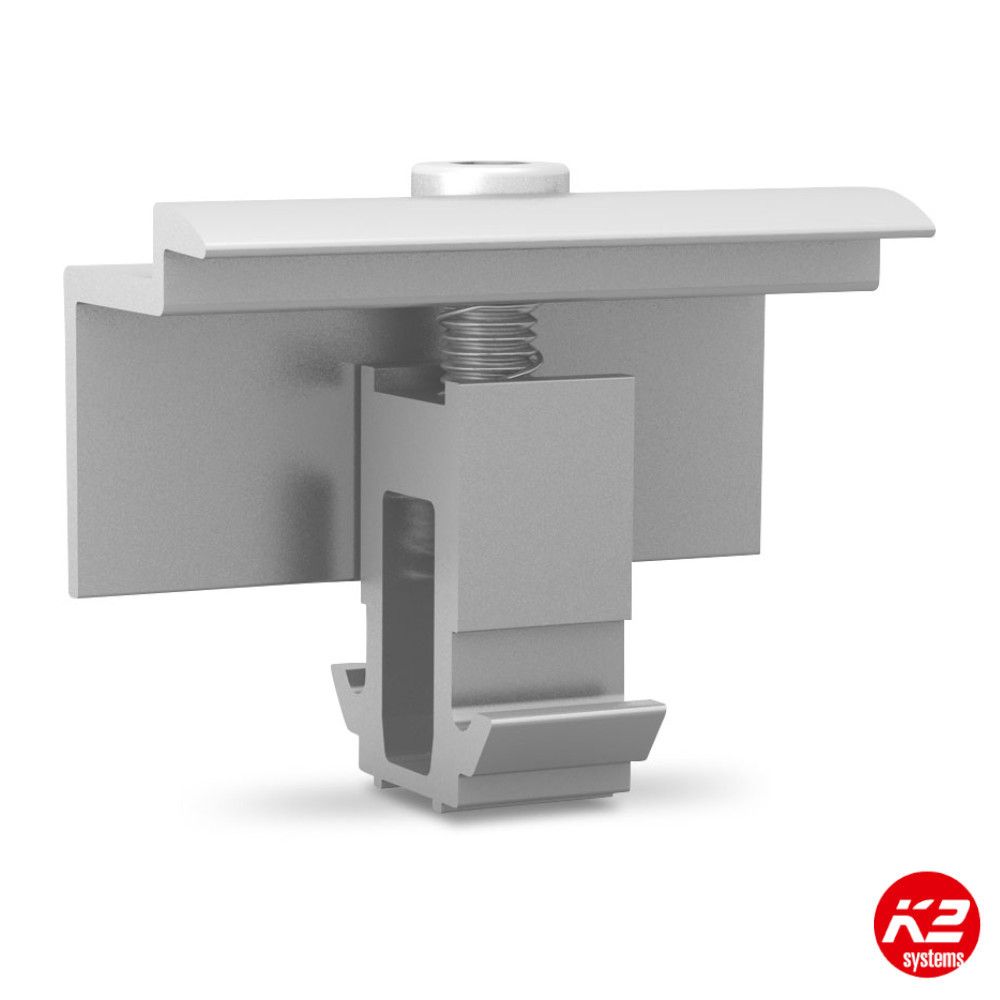 K2 Systems Endklemme für Trapezschiene Silber