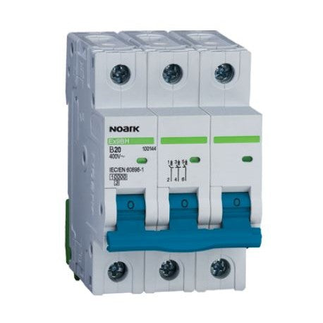 Noark Installationsschutzschalter 10 kA, Charakteristik B, 20 A, 3-polig