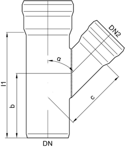 ACO GM-X-Einfachabzweig Red. – ACO