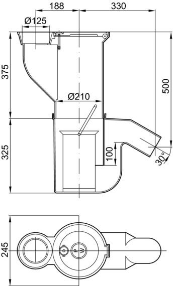 ACO REGENWASSERABLAUF 100-GA