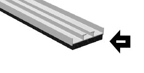 S:FLEX Schutzmatte PE-SchaumRG40 schw. 275x75x11mm