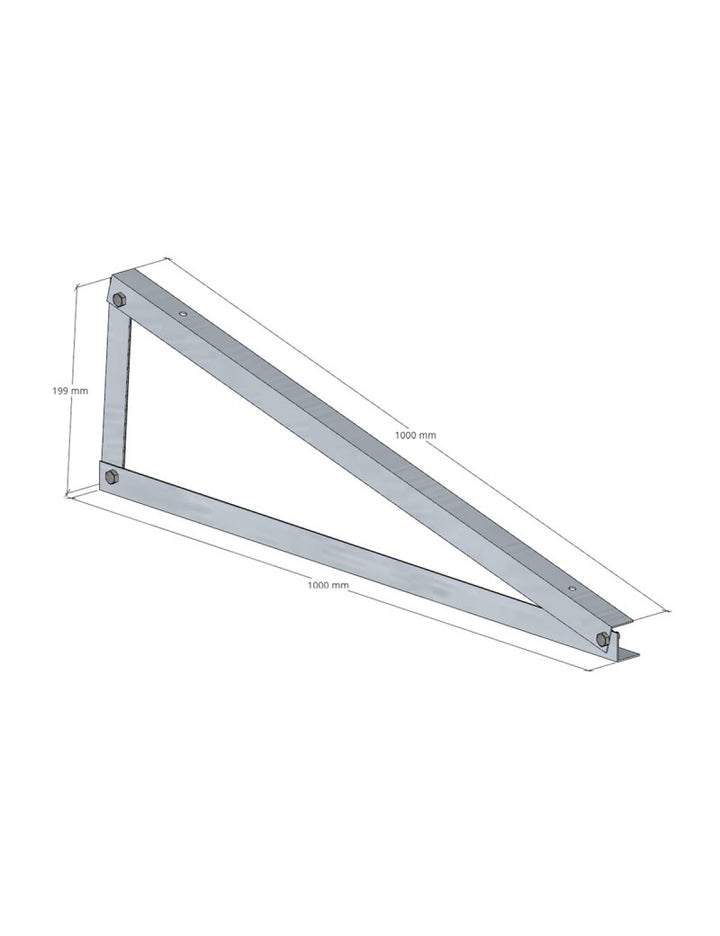 SOLTEC Dreieck 10°, HORIZONTAL-Montage Aluminium