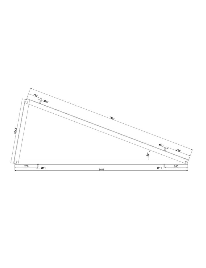 SOLTEC Dreieck 20 ° VERTIKALE Montage Aluminium