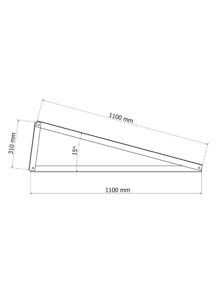 SOLTEC Dreiecksstütze 15 ° HORIZONTALE Montage Magnelis®